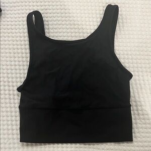 Lulu Black Ribbed Tank Top